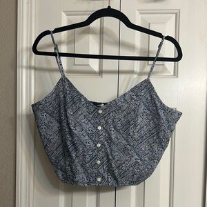 American Eagle Outfitters Blue Camisole Crop Top
